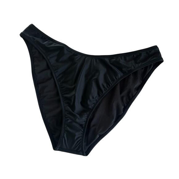 J.Crew Solid Black Stretch Bikini Hipster Bottoms Women's Swimwear Size XL - Picture 1 of 7